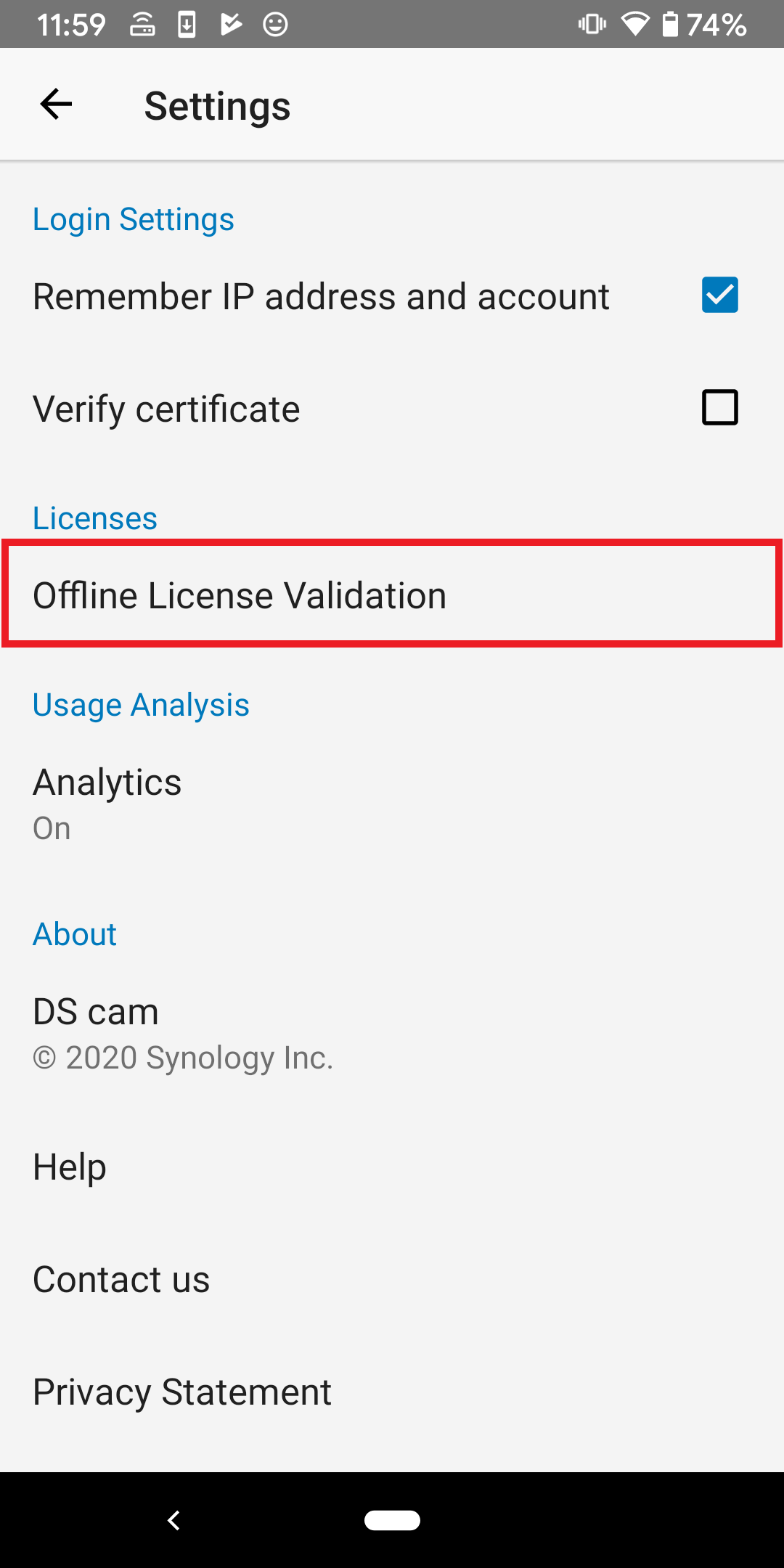 synology ds cam license