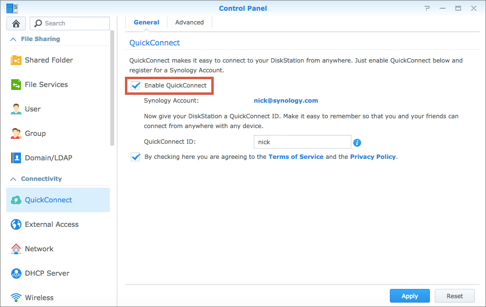 Synology quickconnect