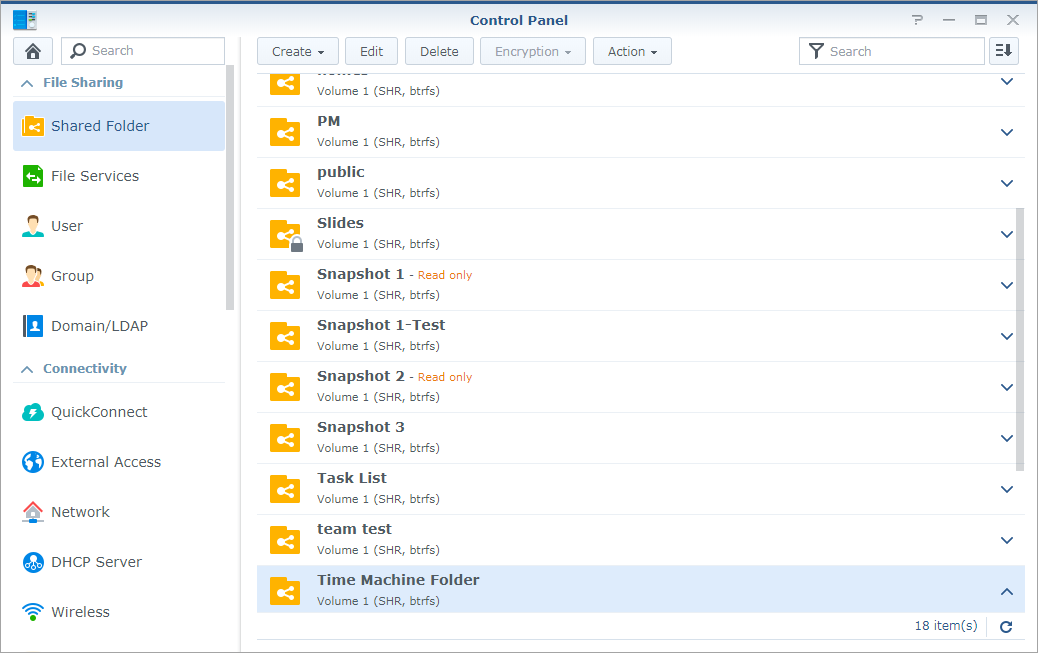 Synology time machine