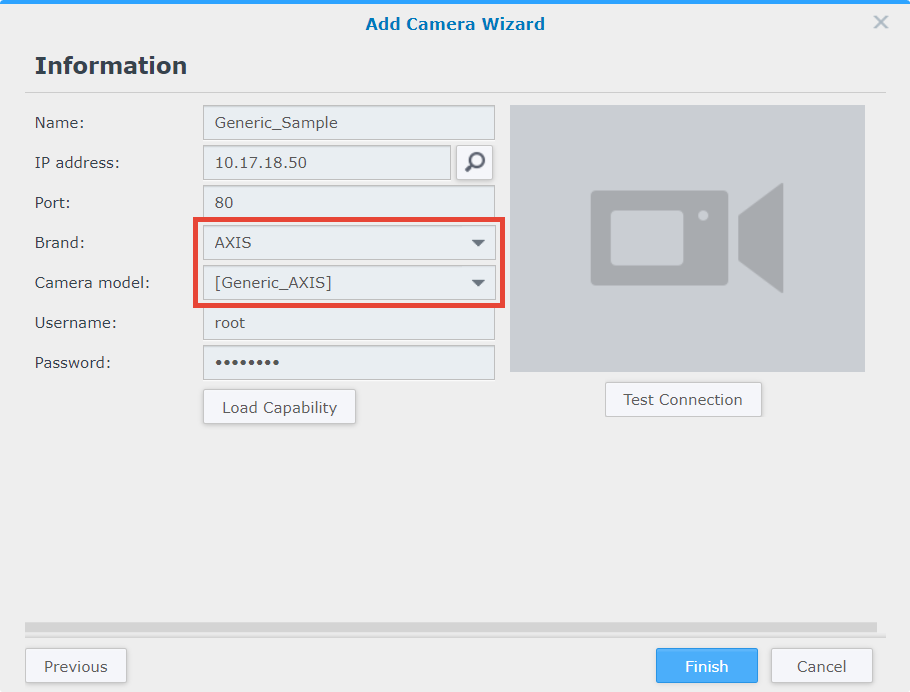 webcam synology surveillance station