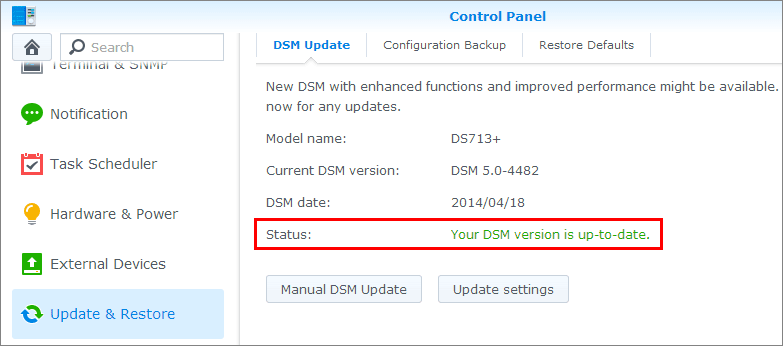 Synology dsm 5.0 