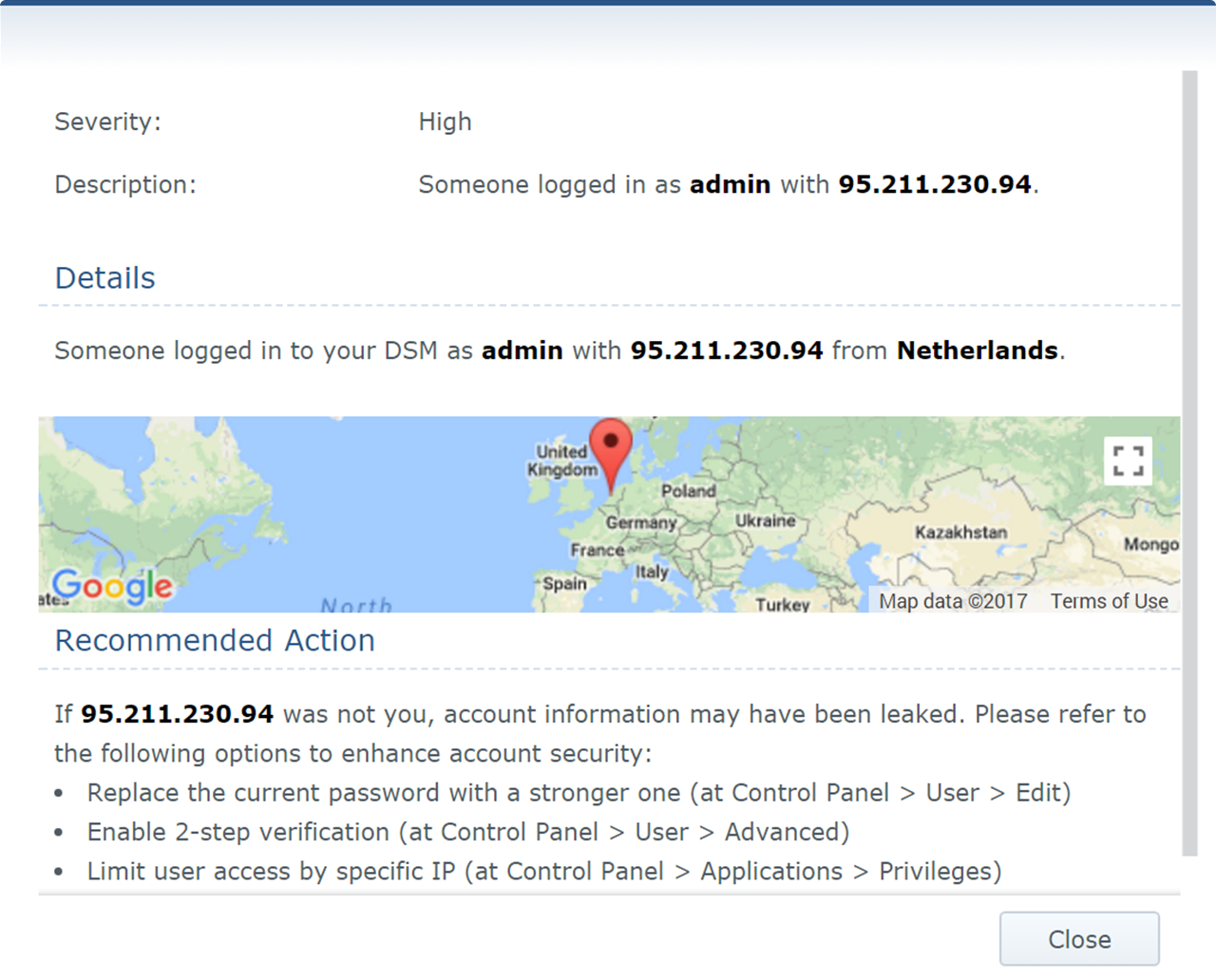 synology dsm 6 2fa