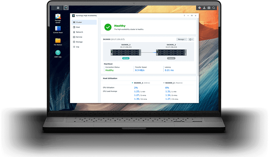 Boîtier NAS à 4 baies Synology DiskStation DS419slim - GRAZEINA