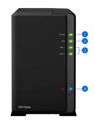 product DS218play front view photo