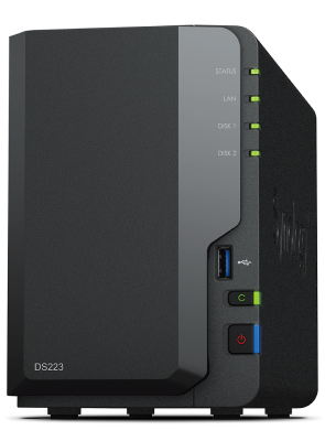 SYNOLOGY DiskStation DS223 2Bay Realtek RTD1619B 4cores 2GB 1xRJ45 24M