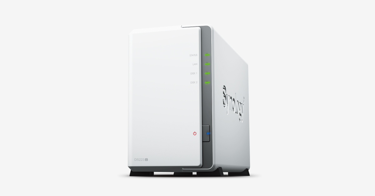 Synology DS223j 2-Bay 24TB NAS w/ 2x12TB N300 Hard Drive