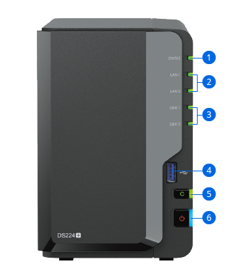 Synology DS224+ 2-BAY NAS - FULL SUPPORT FOR DSM 7.2! 