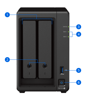 Synology DiskStation DS723+ 2-Bay NAS Enclosure DS723+ B&H Photo