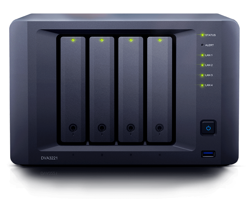 群晖 DVA3221 专业 AI 监控 NVR