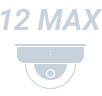 Maximum 12 IP cameras
