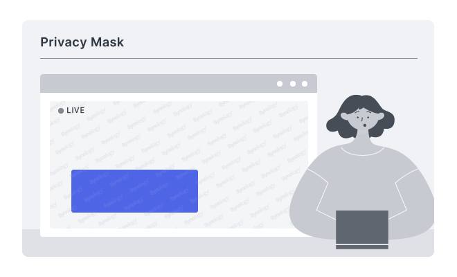 Privacy masking and watermarks